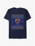 Marvel Guardians of the Galaxy Holiday Special Ugly Christmas Sweater T-Shirt, NAVY, hi-res