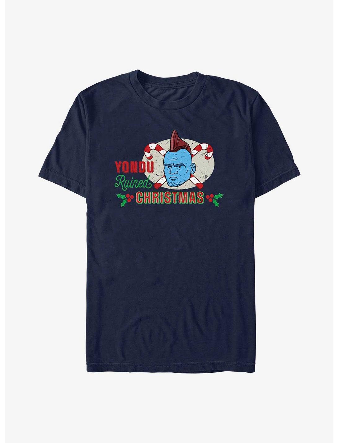 Marvel Guardians of the Galaxy Holiday Special Yondu Ruined Christmas T-Shirt, NAVY, hi-res