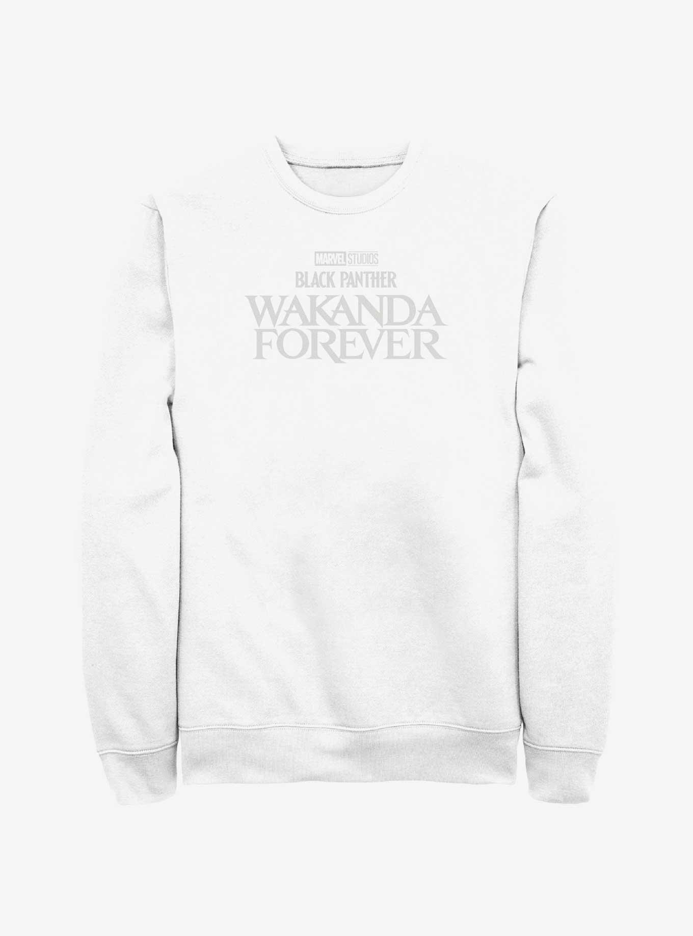 Marvel Black Panther: Wakanda Forever Logo Sweatshirt, WHITE, hi-res