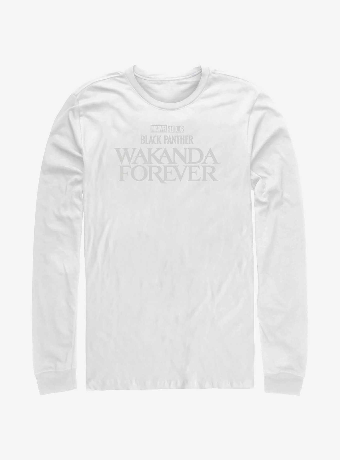 Marvel Black Panther: Wakanda Forever Logo Long-Sleeve T-Shirt, WHITE, hi-res