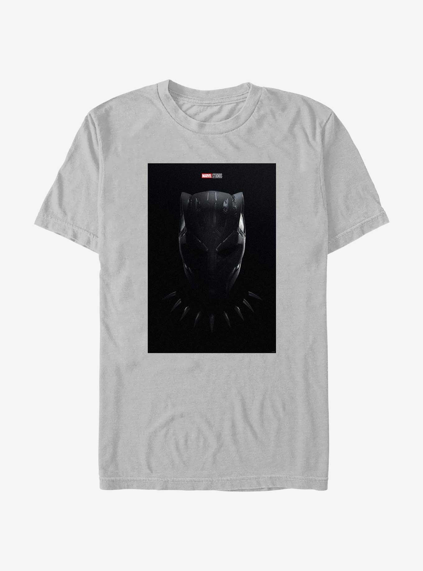 Marvel Black Panther: Wakanda Forever Mask Poster T-Shirt, SILVER, hi-res