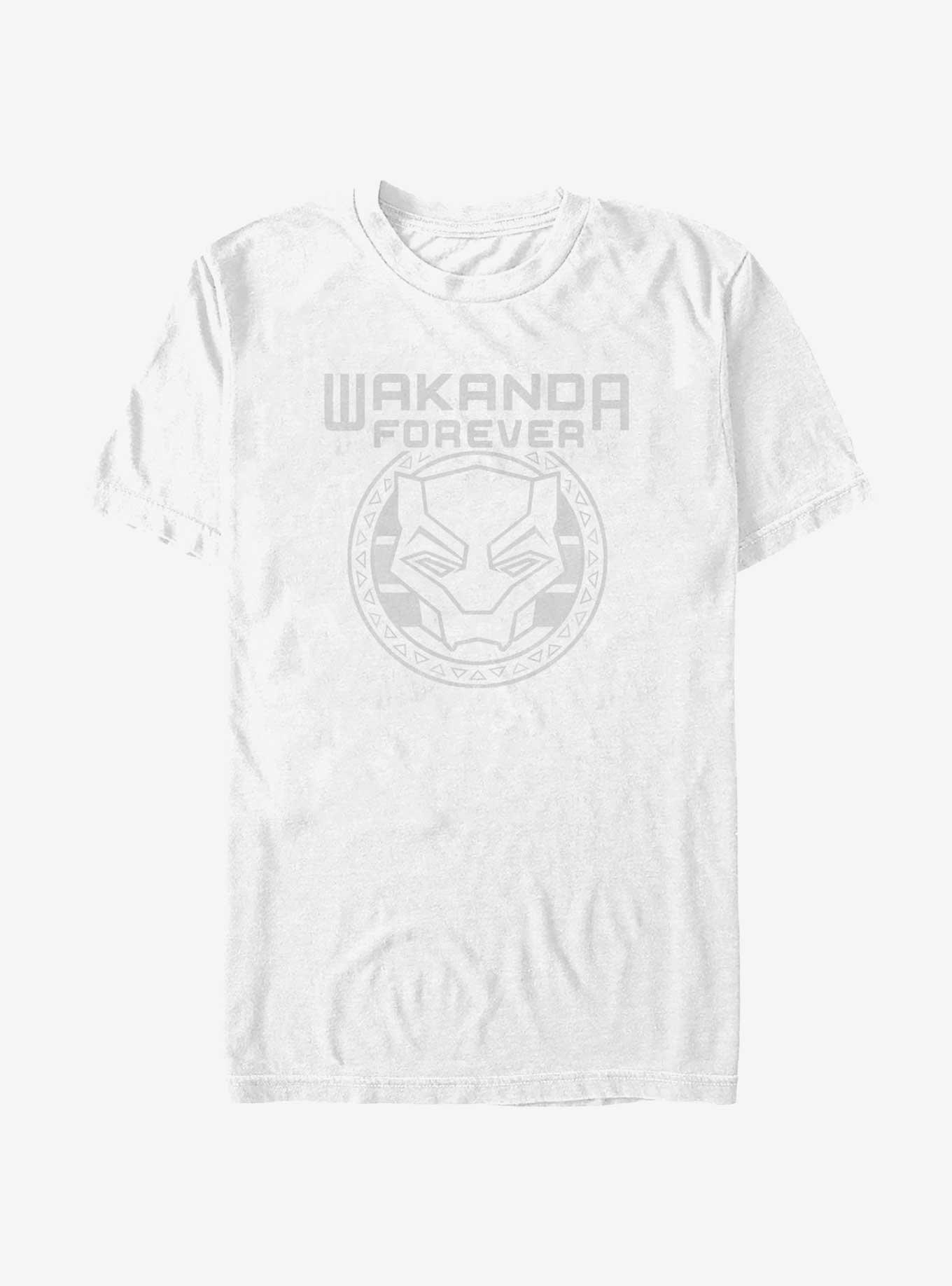 Marvel Black Panther: Wakanda Forever Badge Logo T-Shirt, WHITE, hi-res