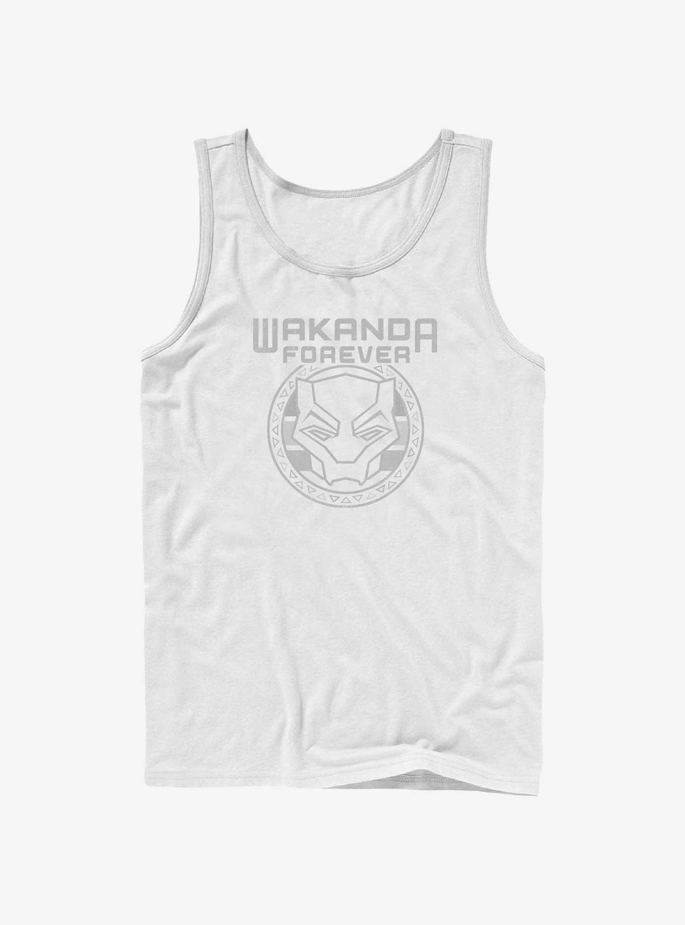 Marvel Black Panther: Wakanda Forever Badge Logo Tank, WHITE, hi-res