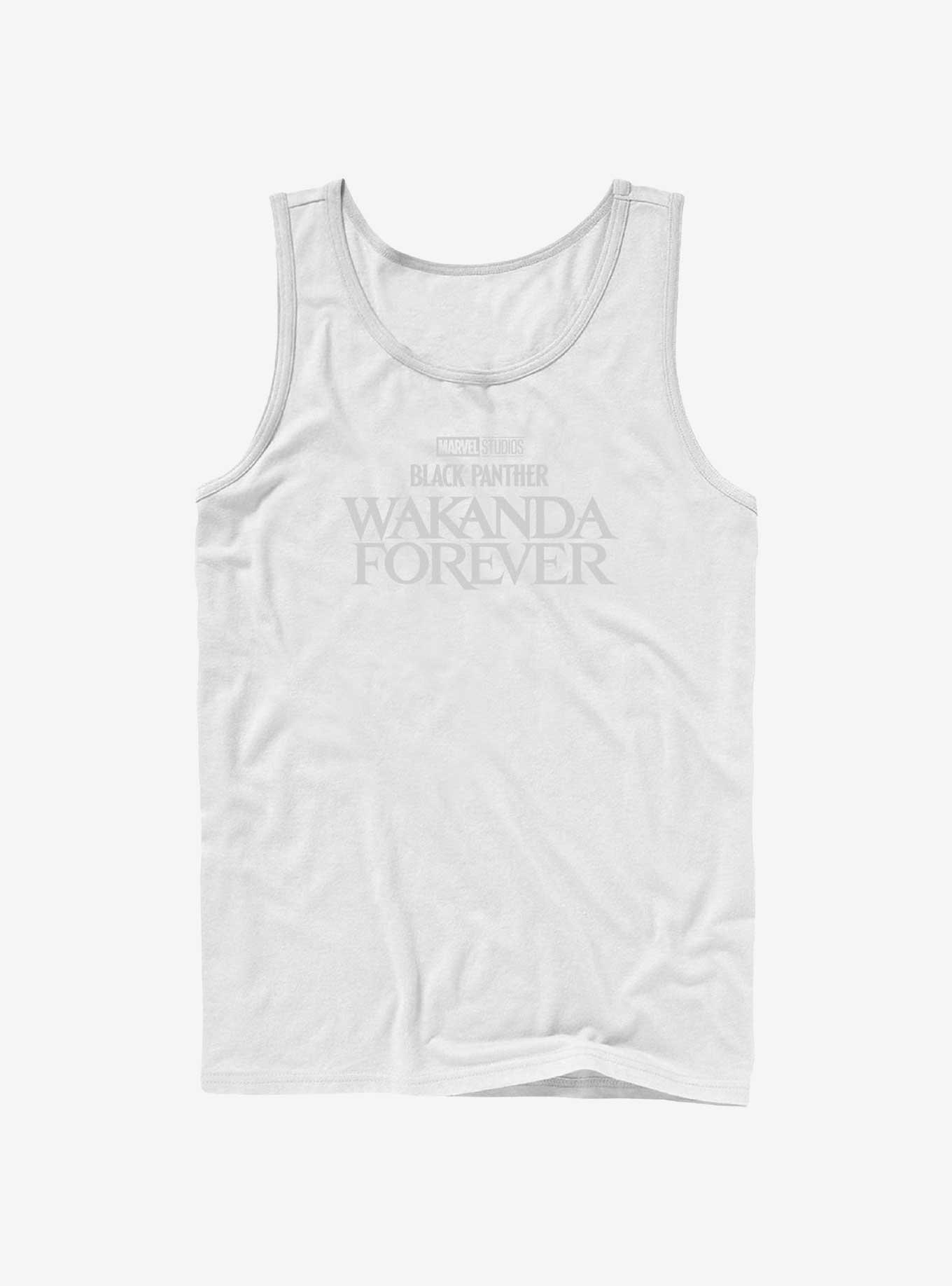 Marvel Black Panther: Wakanda Forever Logo Tank, WHITE, hi-res