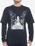 Dark Alice In Wonderland Skulls TwoFer Long-Sleeve T-Shirt, BLACK, hi-res