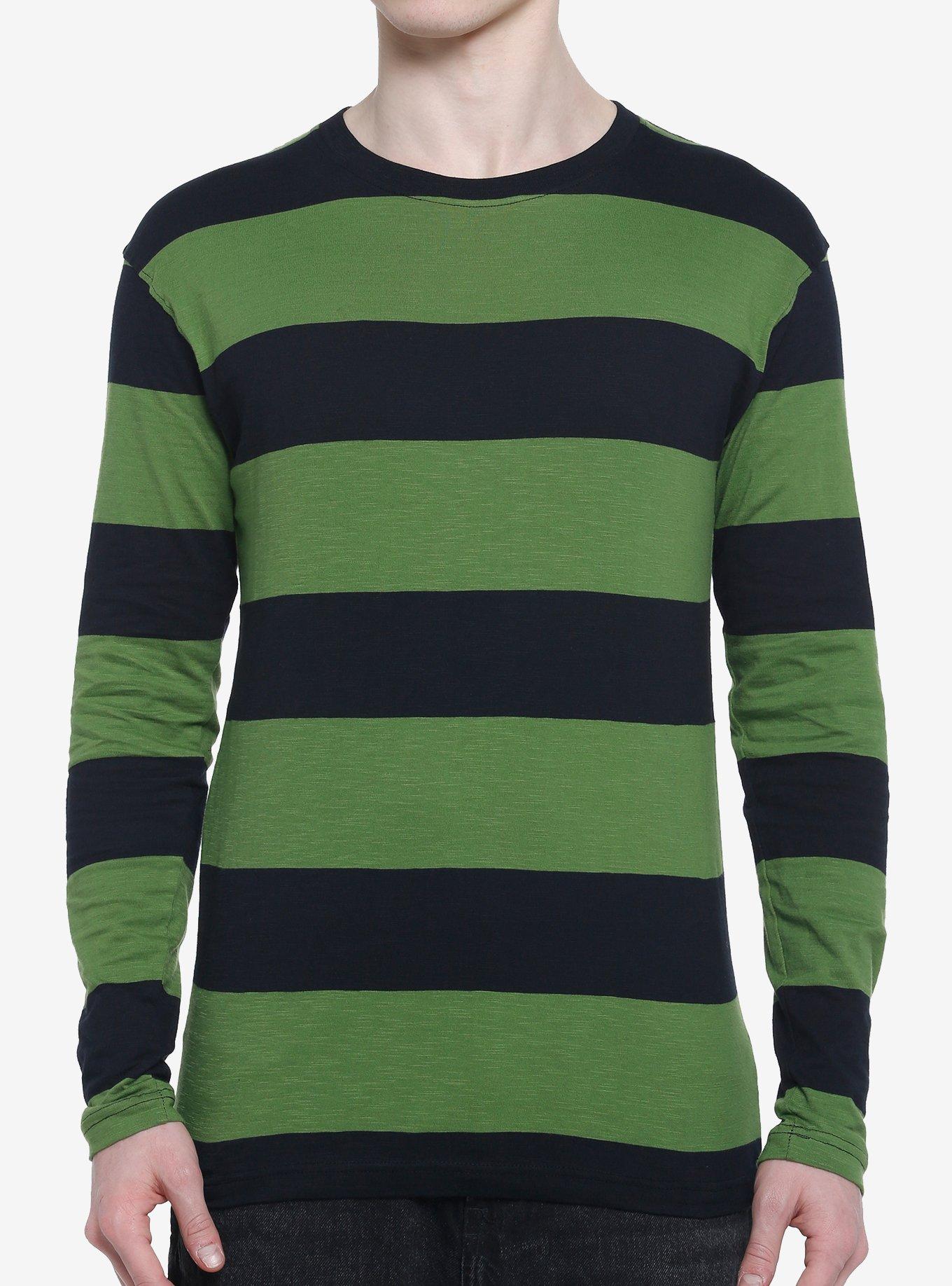 Green striped long store sleeve