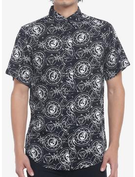 Skull Celestial Chart Woven Button-Up, , hi-res