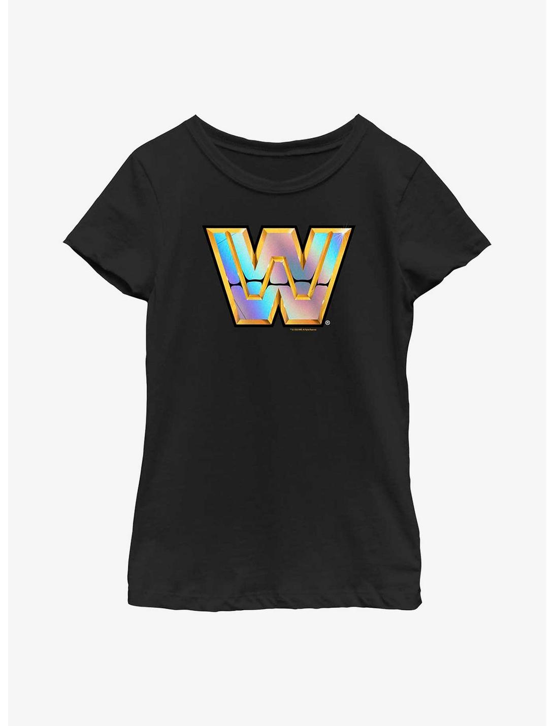 WWE Classic Logo Federation Era Youth Girls T-Shirt, BLACK, hi-res