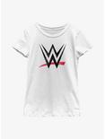 WWE Distressed Logo Youth Girls T-Shirt, WHITE, hi-res