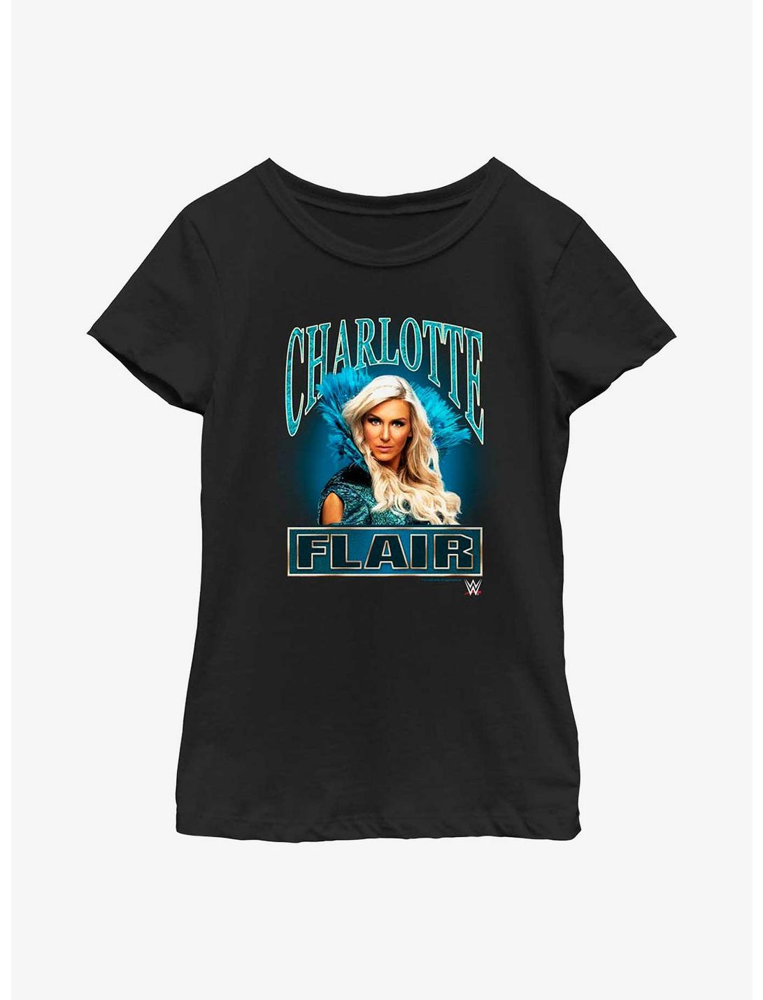 WWE Charlotte Flair Youth Girls T-Shirt, BLACK, hi-res