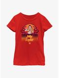 WWE Jake The Snake Sunset Youth Girls T-Shirt, RED, hi-res