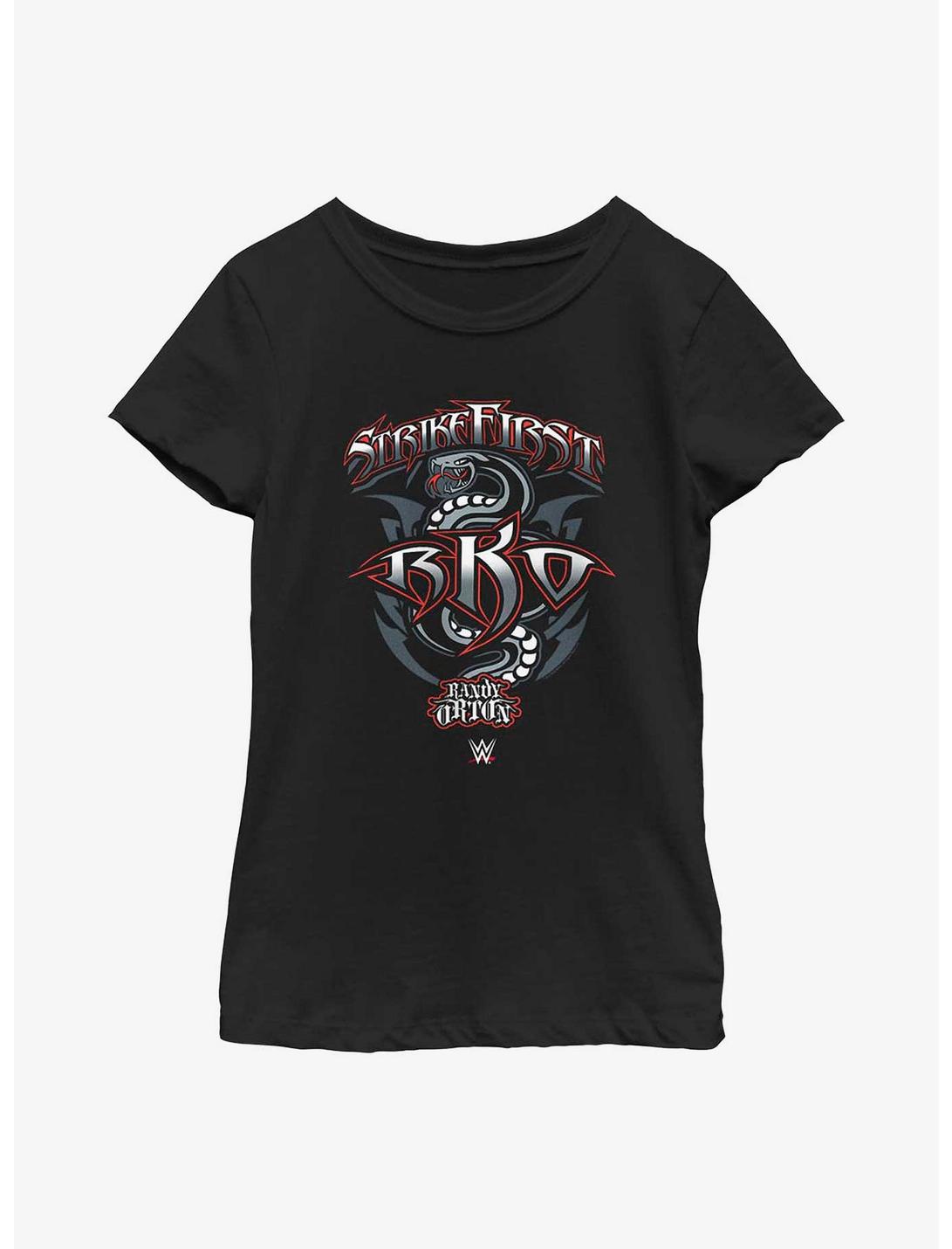 WWE Randy Orton RKO Strike First Youth Girls T-Shirt, BLACK, hi-res