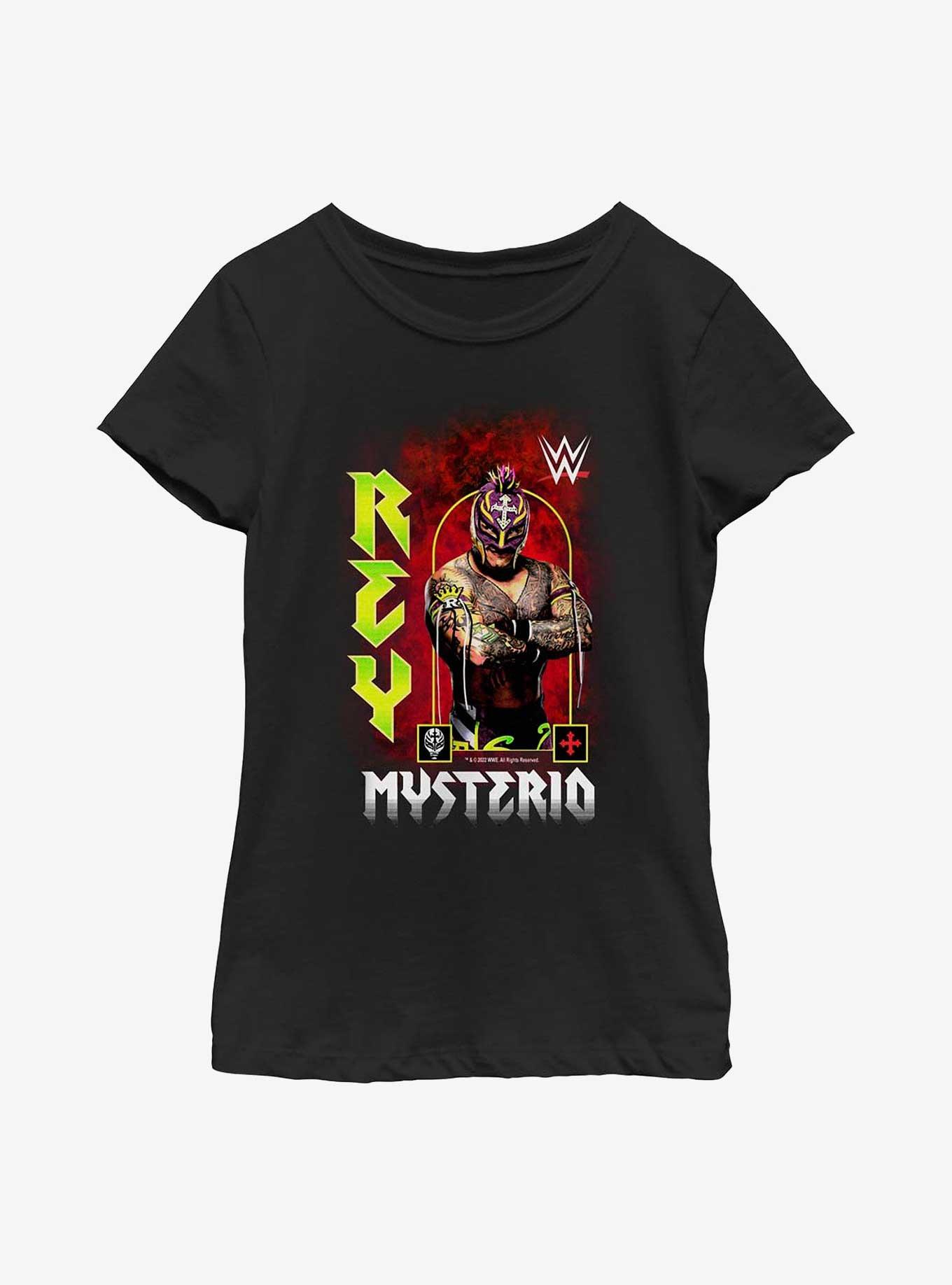 WWE Rey Mysterio Youth Girls T-Shirt, BLACK, hi-res