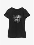 WWE Stone Cold Steve Austin 3:16 Logo Youth Girls T-Shirt, BLACK, hi-res