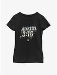 WWE Stone Cold Steve Austin 3:16 Shattered Logo Youth Girls T-Shirt, BLACK, hi-res