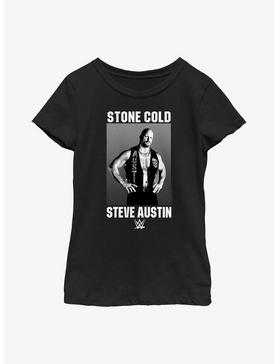 WWE Stone Cold Steve Austin Black & White Photo Youth Girls T-Shirt, , hi-res