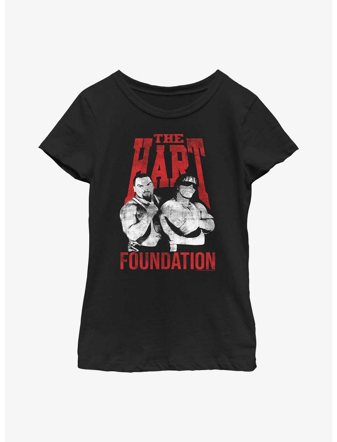 WWE The Hart Foundation Youth Girls T-Shirt, BLACK, hi-res