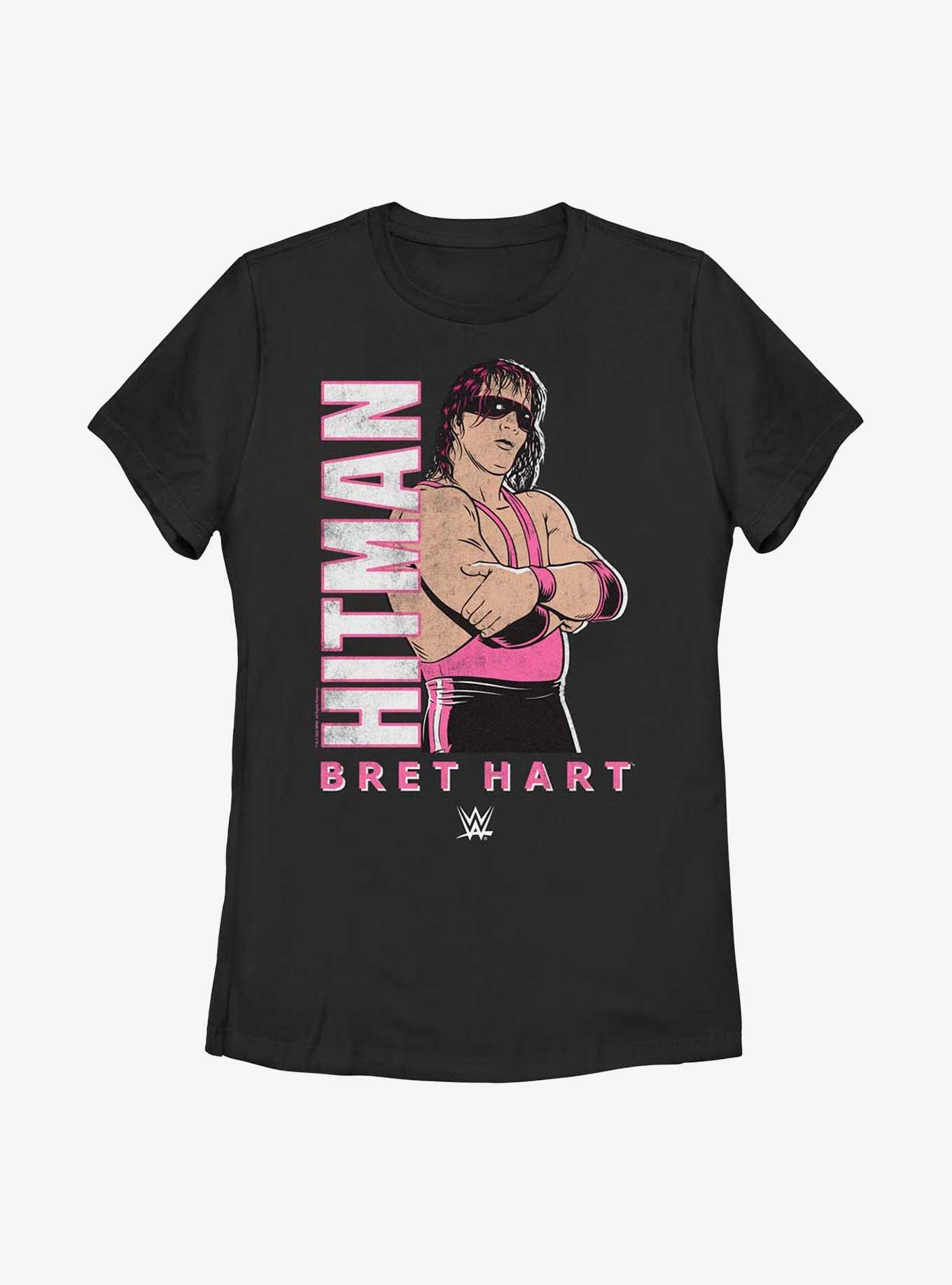 WWE Bret The Hitman Hart Womens T-Shirt, BLACK, hi-res