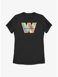 WWE Classic Logo Federation Era Womens T-Shirt, BLACK, hi-res
