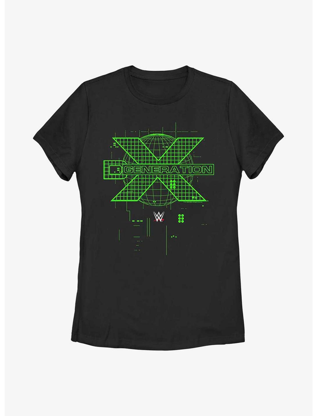 WWE D-Generation X Green Logo Womens T-Shirt, BLACK, hi-res