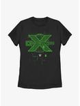 WWE D-Generation X Green Logo Womens T-Shirt, BLACK, hi-res