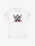 WWE Distressed Logo Womens T-Shirt, WHITE, hi-res