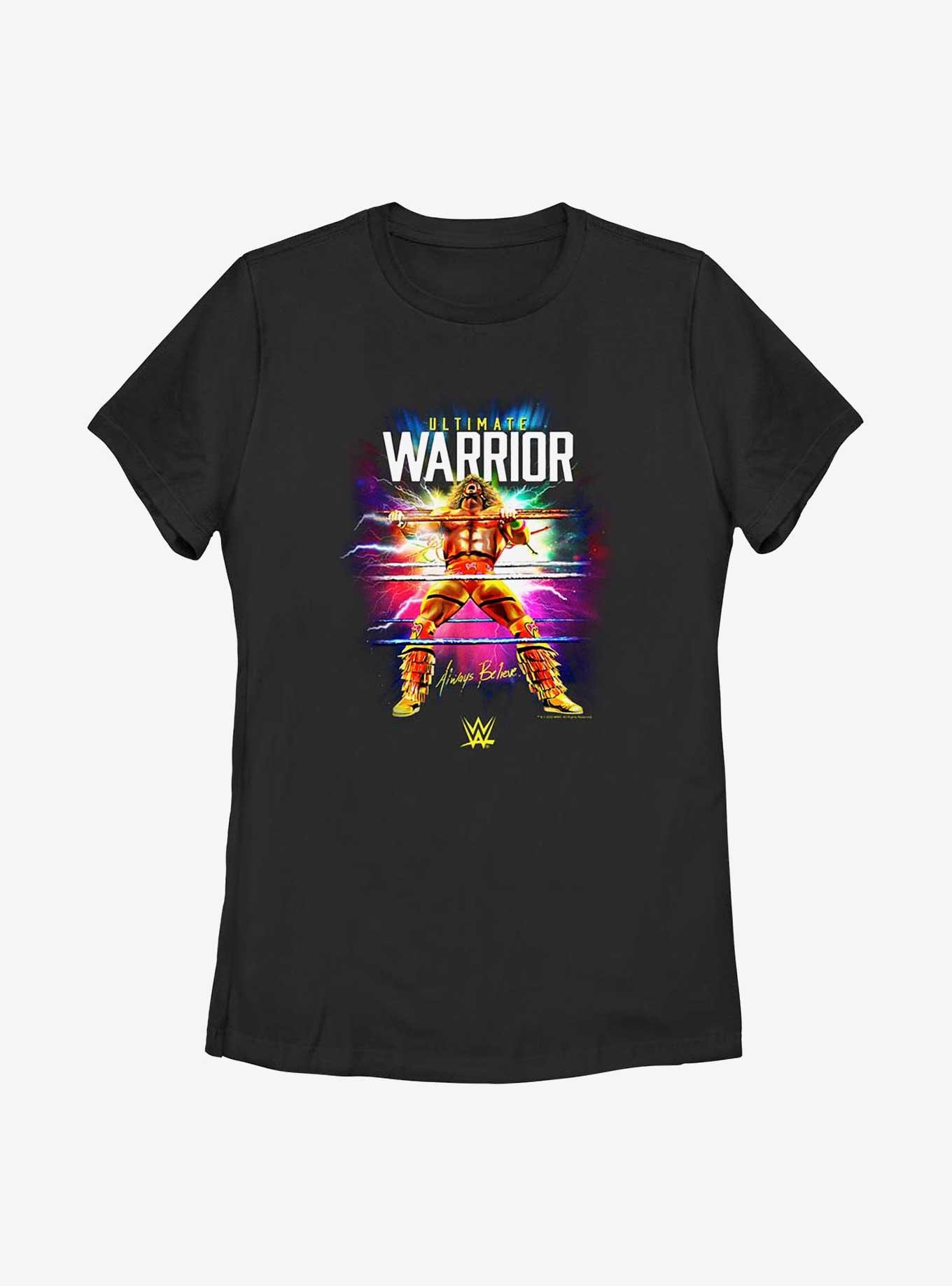 WWE Ultimate Warrior Always Believe Womens T-Shirt, BLACK, hi-res