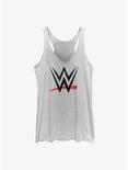 WWE Distressed Logo Womens Tank Top, WHITE HTR, hi-res