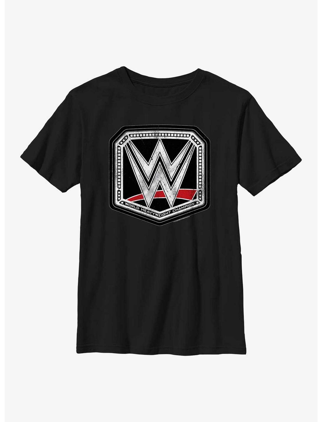 WWE Belt Logo Youth T-Shirt, BLACK, hi-res