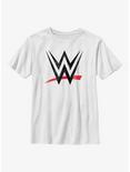 WWE Distressed Logo Youth T-Shirt, WHITE, hi-res