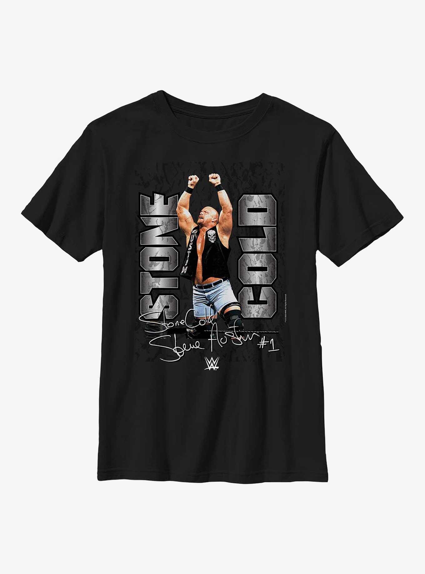 WWE Stone Cold Steve Austin Signature Photo Youth T-Shirt, , hi-res