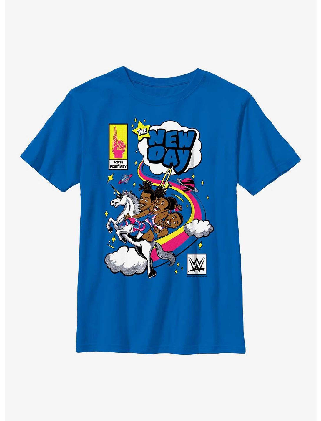 WWE The New Day Power Of Positivity Youth T-Shirt, ROYAL, hi-res