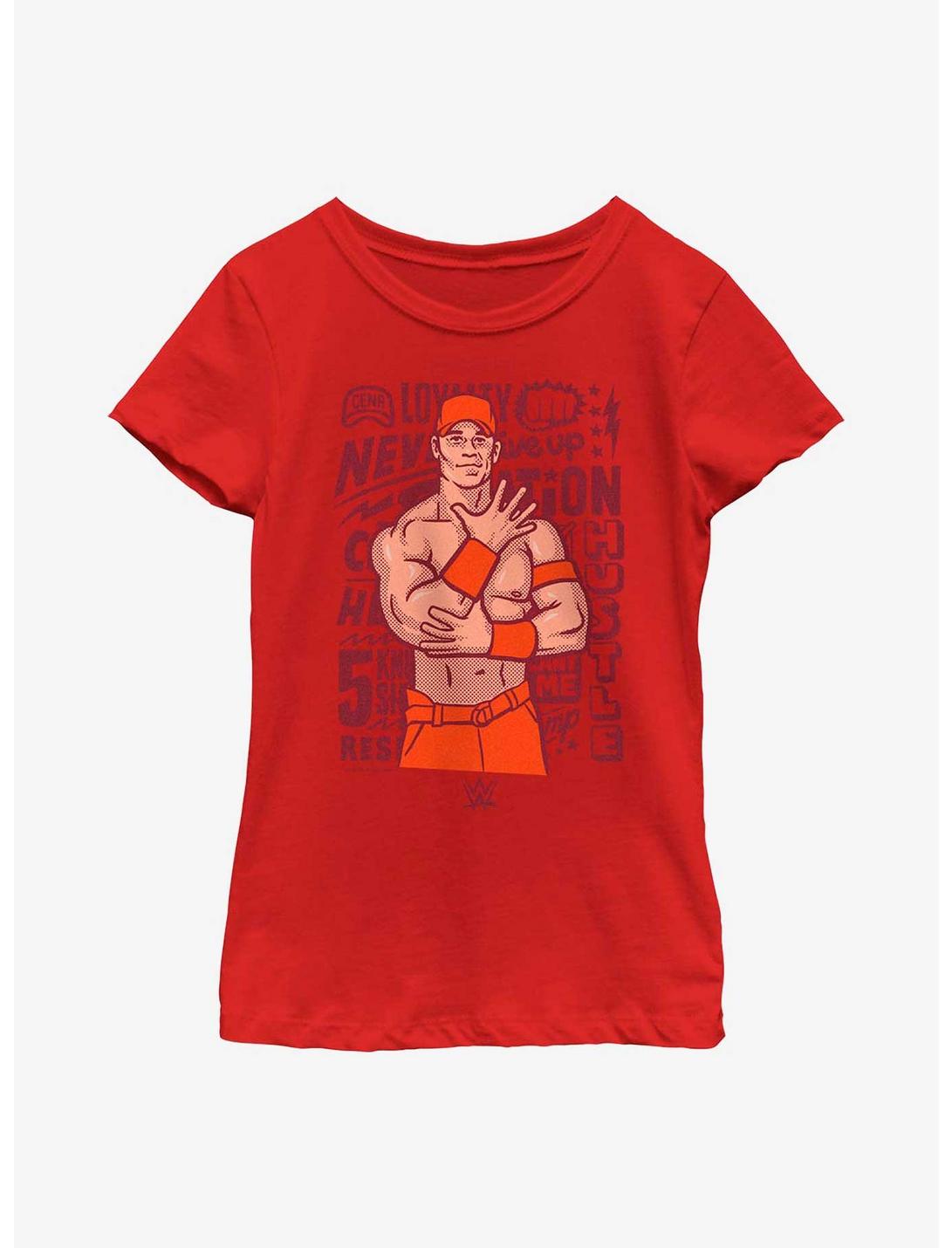WWE John Cena Motto Youth Girls T-Shirt, RED, hi-res