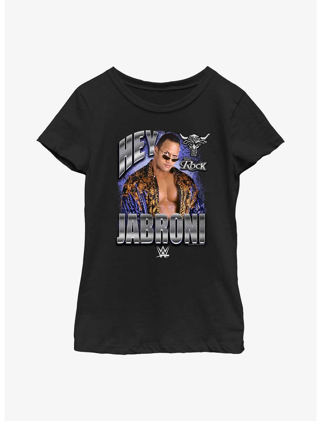 WWE The Rock Hey Jabroni Youth Girls T-Shirt, BLACK, hi-res