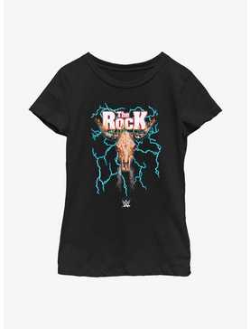 WWE The Rock Lightning Bull Skull Logo Youth Girls T-Shirt, , hi-res