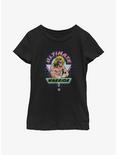 WWE Ultimate Warrior Retro Logo Youth Girls T-Shirt, BLACK, hi-res