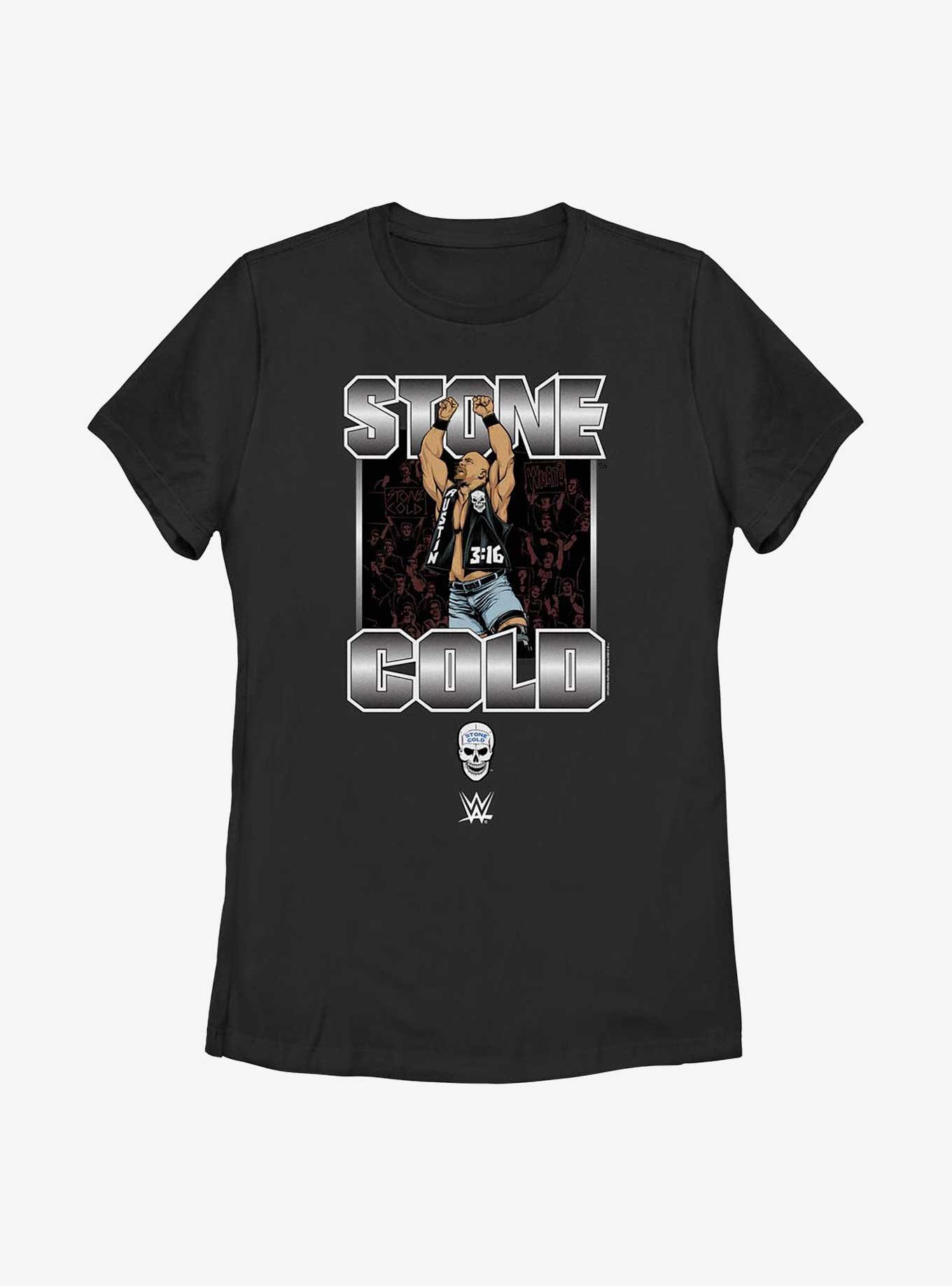 WWE Stone Cold Steve Austin Crowd Womens T-Shirt, BLACK, hi-res