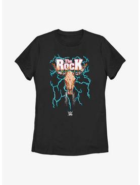 WWE The Rock Lightning Bull Skull Logo Womens T-Shirt, , hi-res