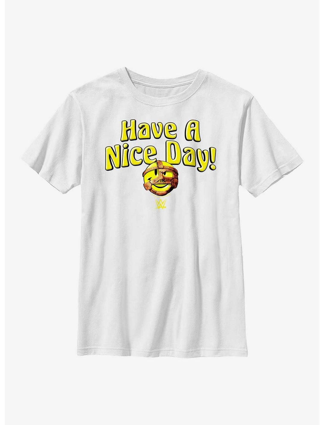 WWE Mick Foley Mankind Have A Nice Day! Icon Youth T-Shirt, WHITE, hi-res
