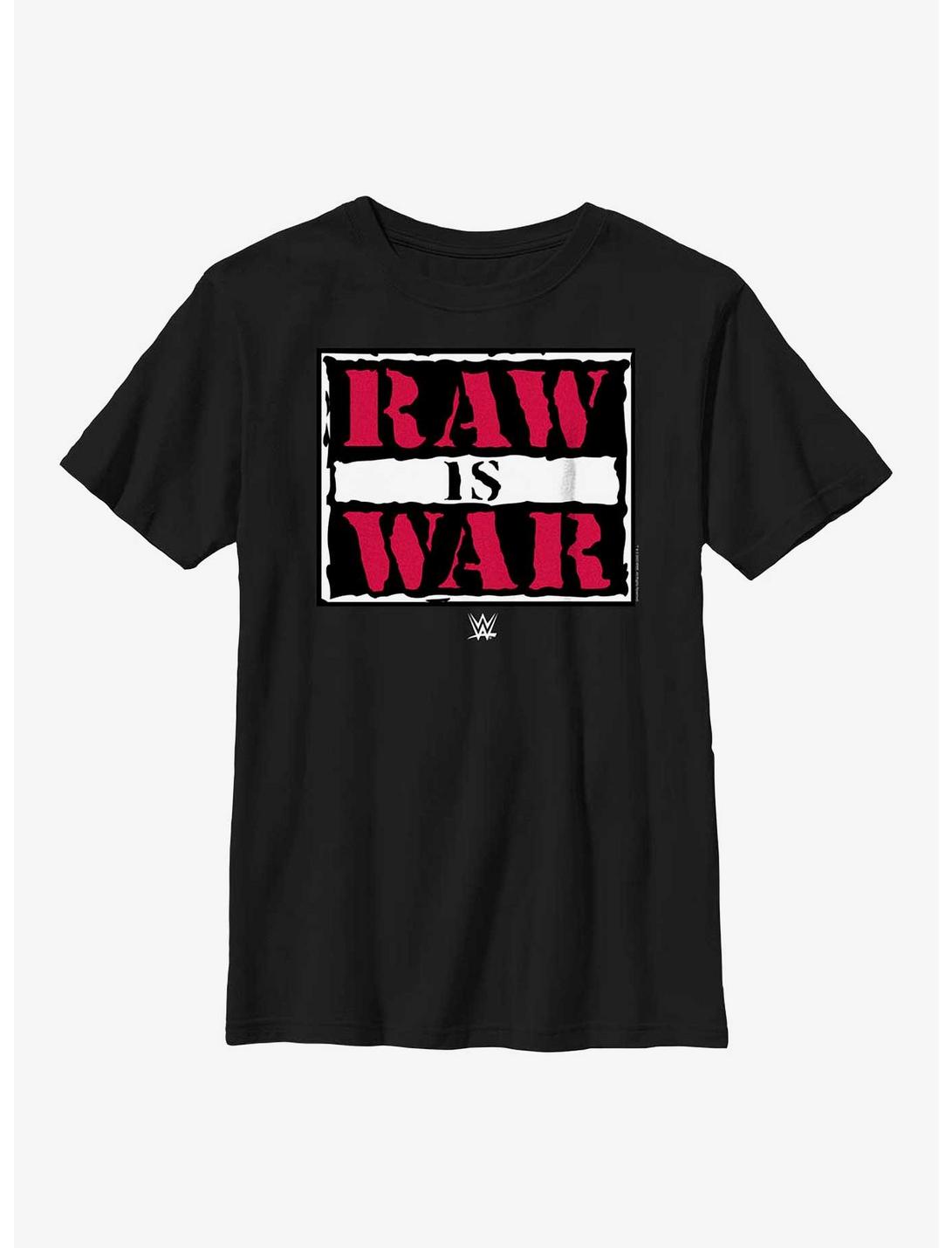 WWE Raw Is War Logo Youth T-Shirt, BLACK, hi-res