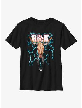 WWE The Rock Lightning Bull Skull Logo Youth T-Shirt, , hi-res
