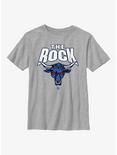 WWE The Rock Logo Youth T-Shirt, ATH HTR, hi-res