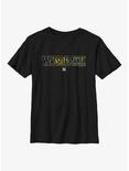 WWE WrestleMania Blue & Gold Logo Youth T-Shirt, BLACK, hi-res