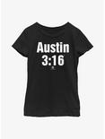 WWE Stone Cold Steve Austin 3:16 Classic Logo Youth Girls T-Shirt, BLACK, hi-res