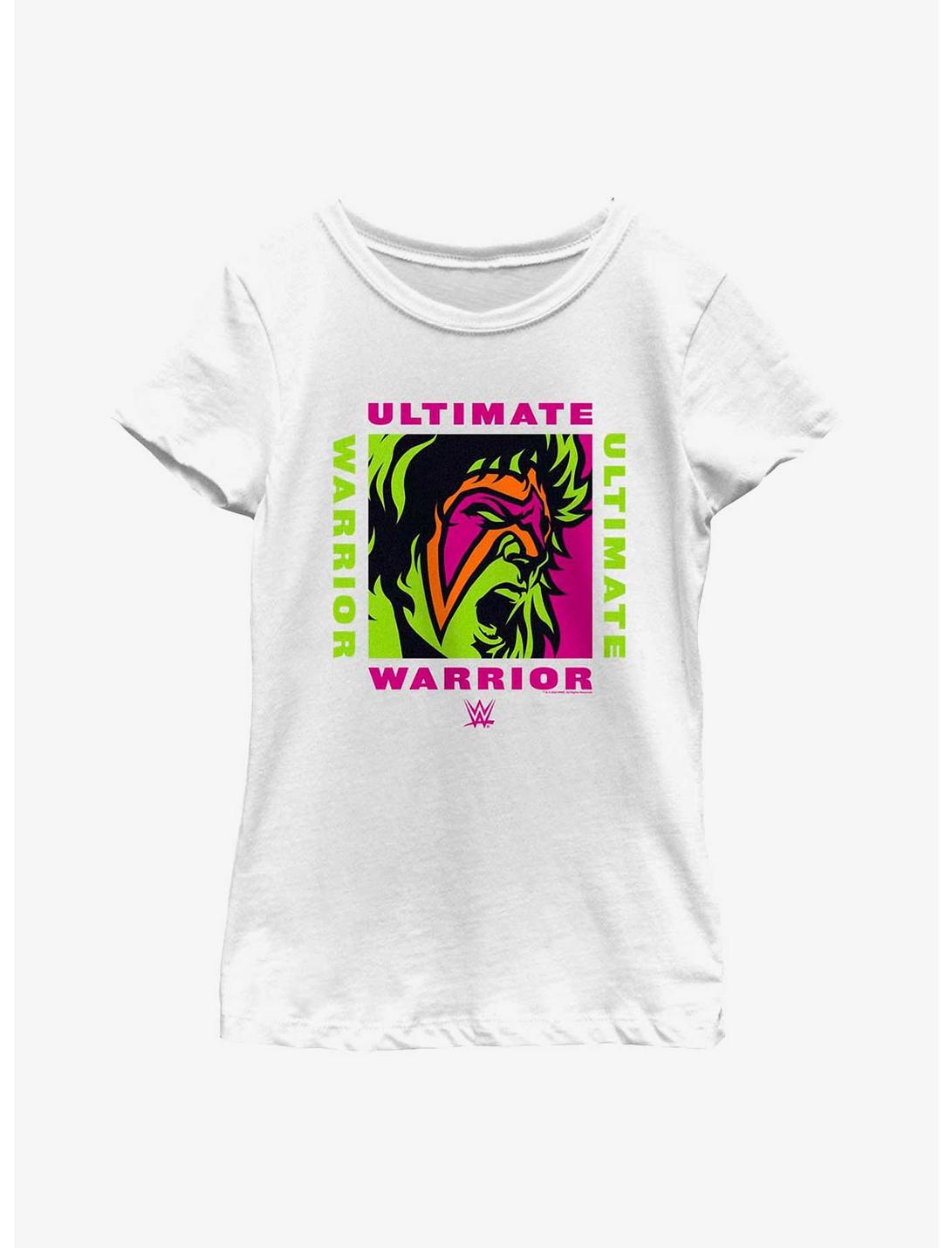 WWE Ultimate Warrior Neon Face  Youth Girls T-Shirt, WHITE, hi-res