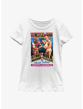 WWE WrestleMania 6 The Ultimate Challenge Ultimate Warrior Vs. Hulk HoganYouth Girls T-Shirt, , hi-res