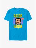 WWE Razor Ramon Scott Hall Retro T-Shirt, TURQ, hi-res