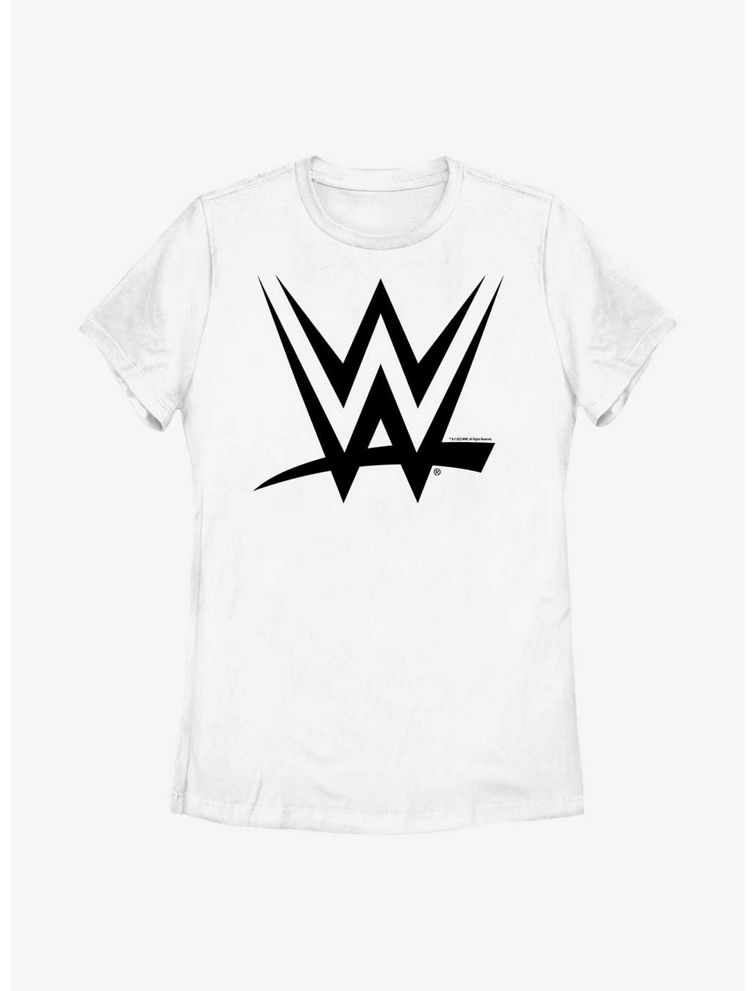 WWE Black Logo Womens T-Shirt, WHITE, hi-res