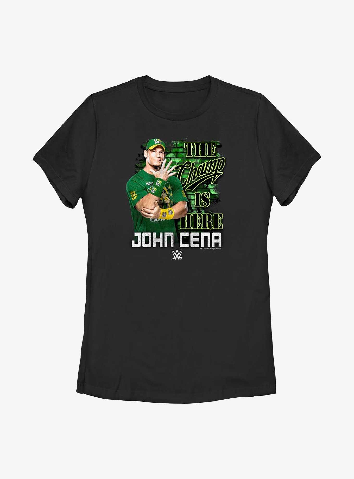 WWE John Cena The Champ Is Here Womens T-Shirt, BLACK, hi-res