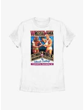WWE WrestleMania 6 The Ultimate Challenge Ultimate Warrior Vs. Hulk HoganWomens T-Shirt, , hi-res
